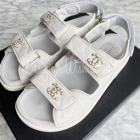 chanel sandals 2022 white|chanel dad sandals price philippines.